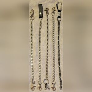 Lot Of 5 Harley-Davidson Wallet Chains Various Sizes Colors